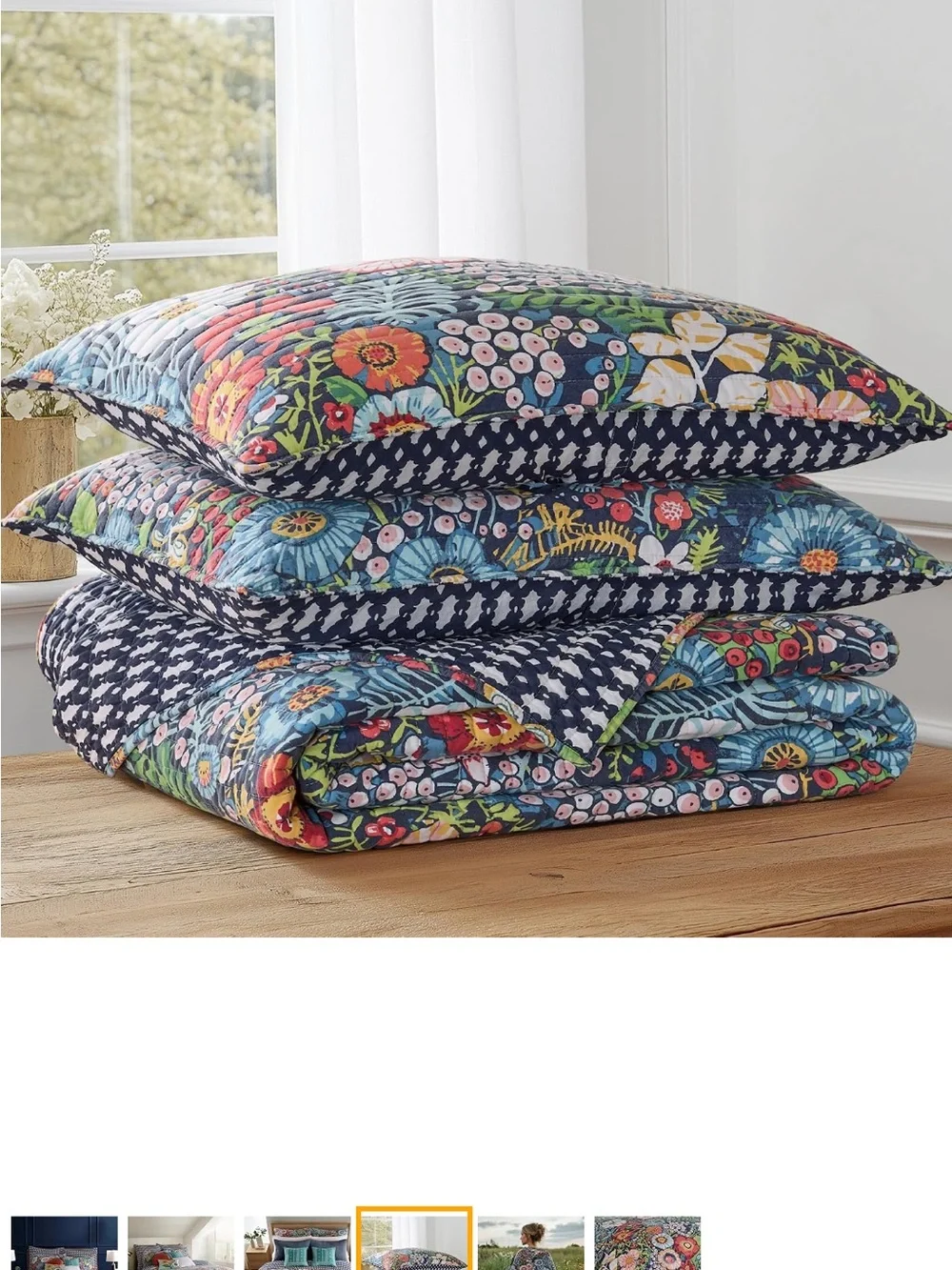 Levtex Home - Night Garden Quilt Set - Full/Queen Quilt and Two Standard Shams